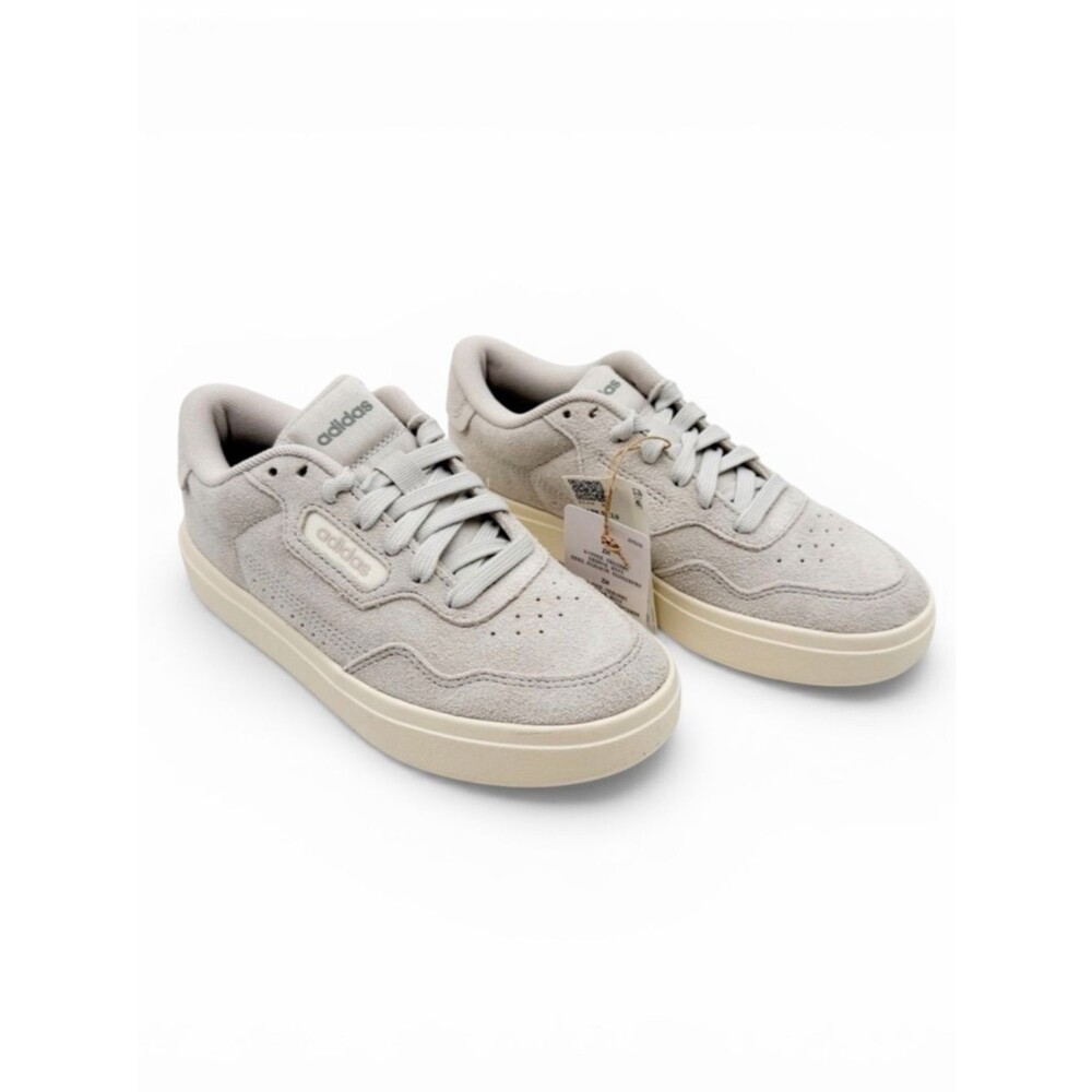 Adidas Park St 2.0 Suede Low Top Court Sneakers Lace Up Gray Youth Boys 4 NEW